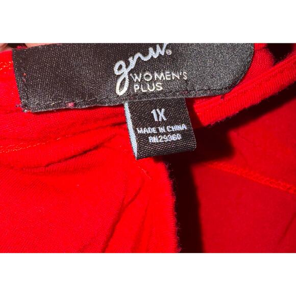 Gnw Lace Tank Layering Top Women's 1X Y2K Red Cami Camisole Stretch Fairy Grunge - Picture 6 of 6